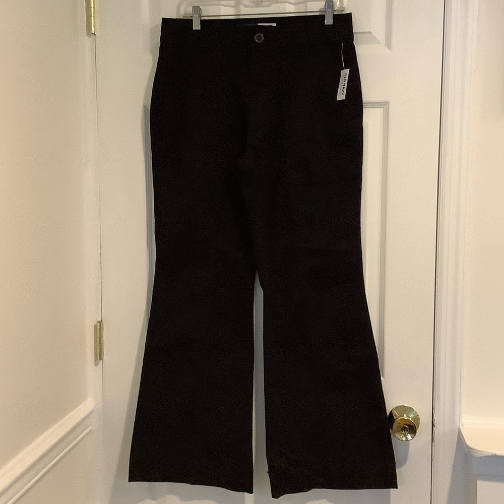 NWT OLD NAVY Black Stretch BootCut Capsule Everyday Classic Casual Pants 8